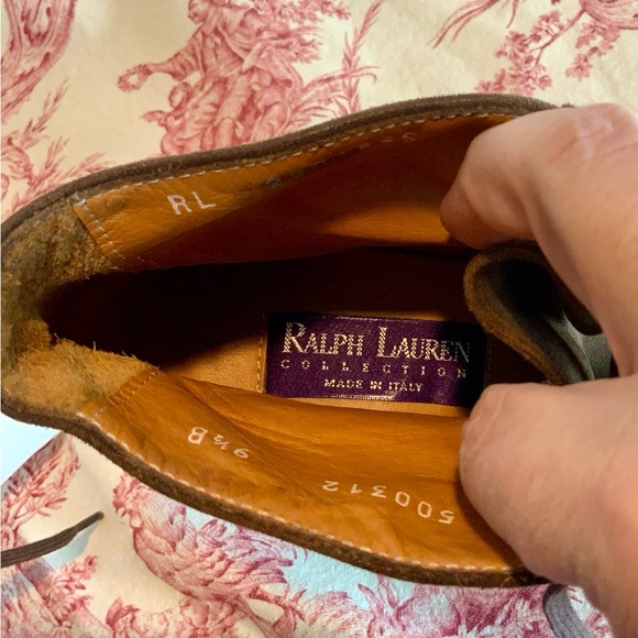 Ralph Lauren Collection purple label brown suede booties size 9 1/2 - Picture 13 of 13